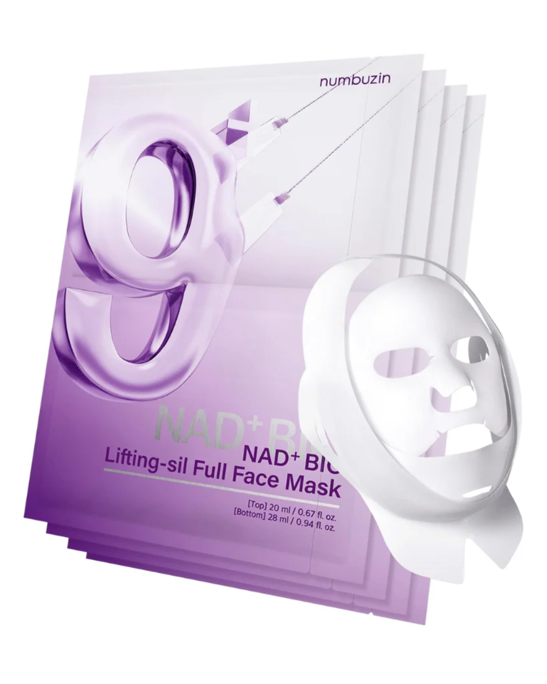 NUMBUZIN - No.9+ NAD+ BIO Lifting Full Face Mask, Peptide & Collagen